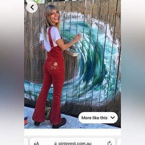 COPY - Arnhem Corduroy flower patch overalls